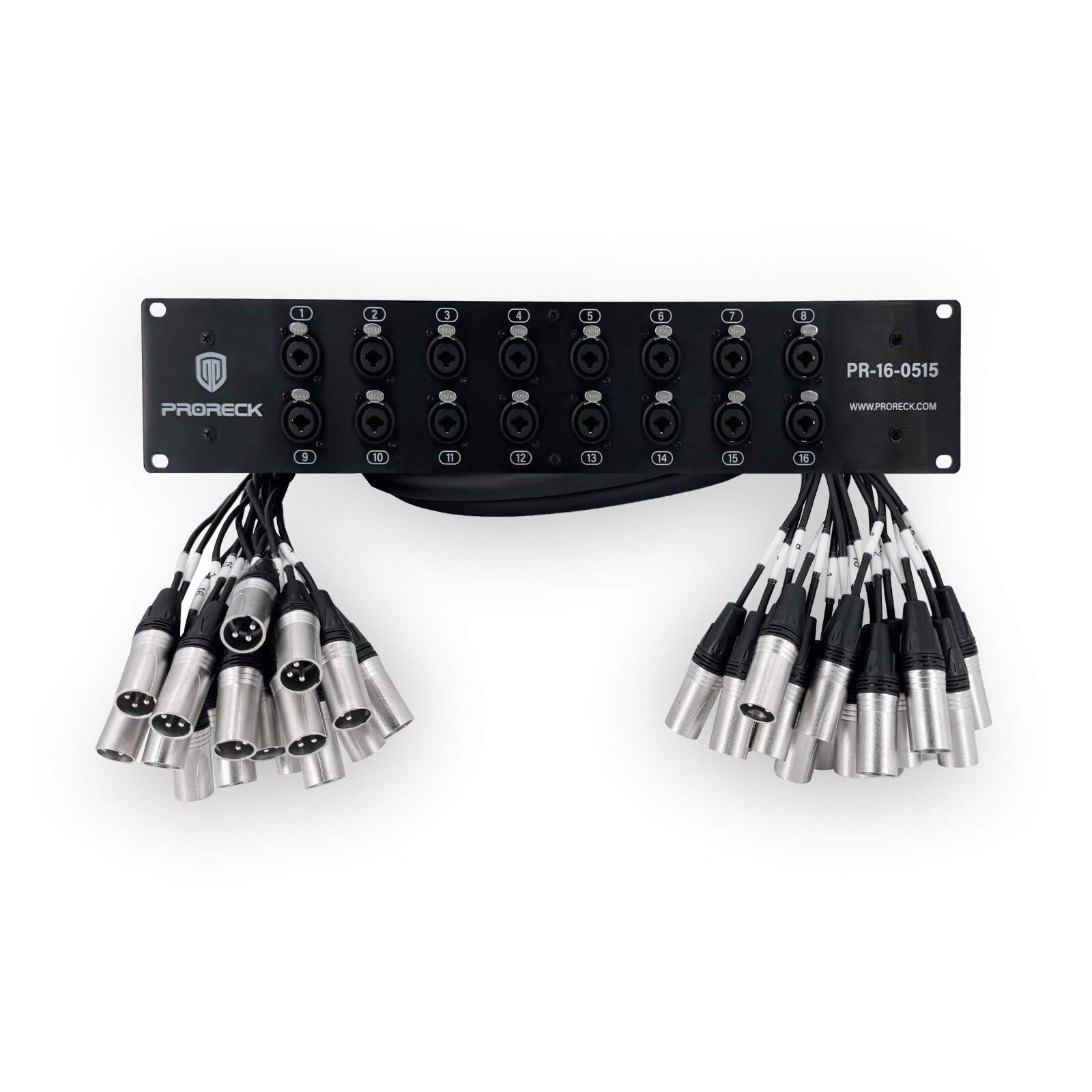 PRORECK 16-Channel Circuit Board Splitter Snake Cables XLR TRS Combo 5ft x 15ft