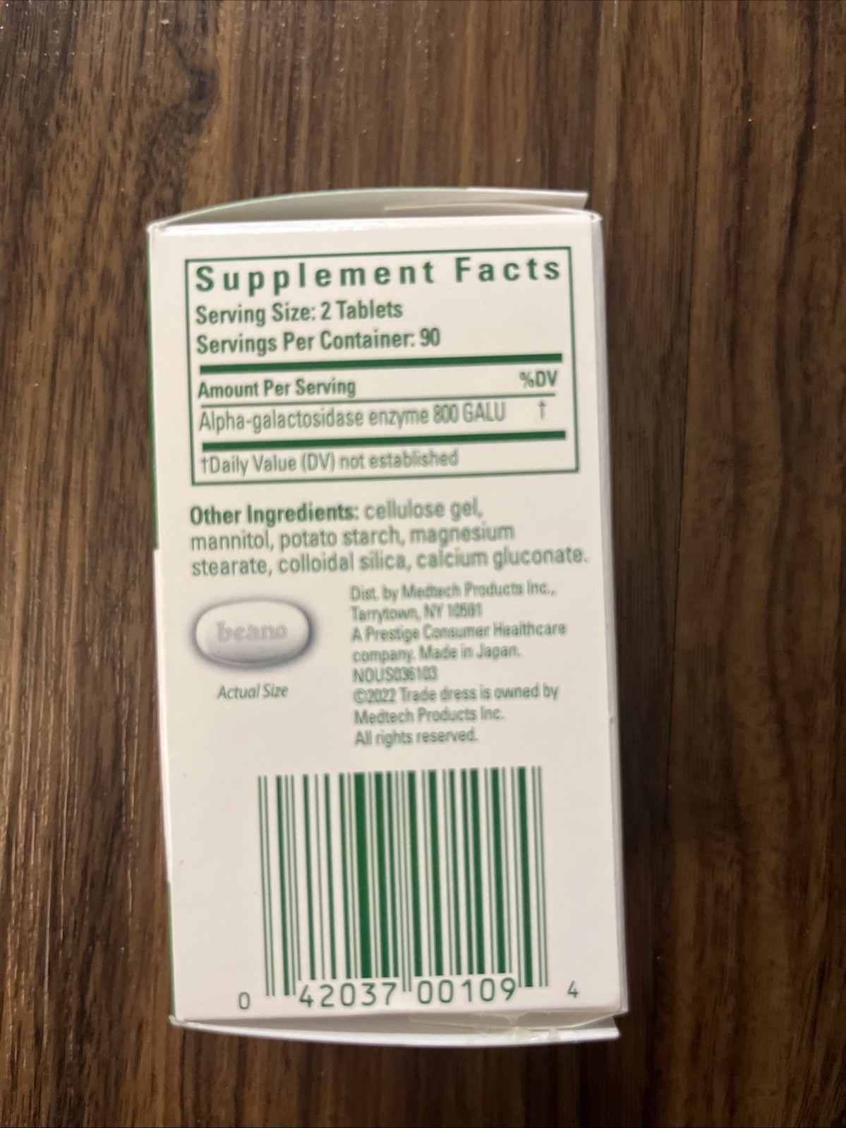 Beano Extra Strength Food Enzyme Dietary Supplement, 180 Tablets 10/2026