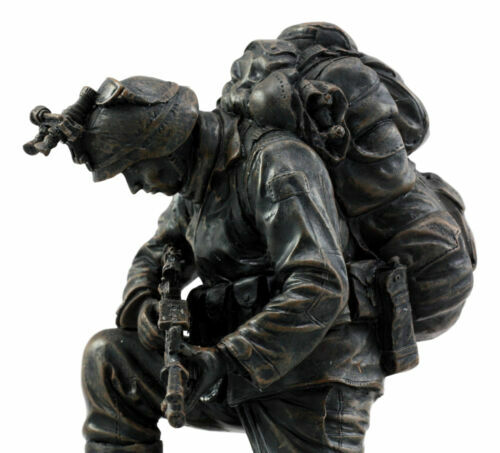 Prayer For Courage Kneeling Soldier Statue Honor & Valor Military Marine Unit