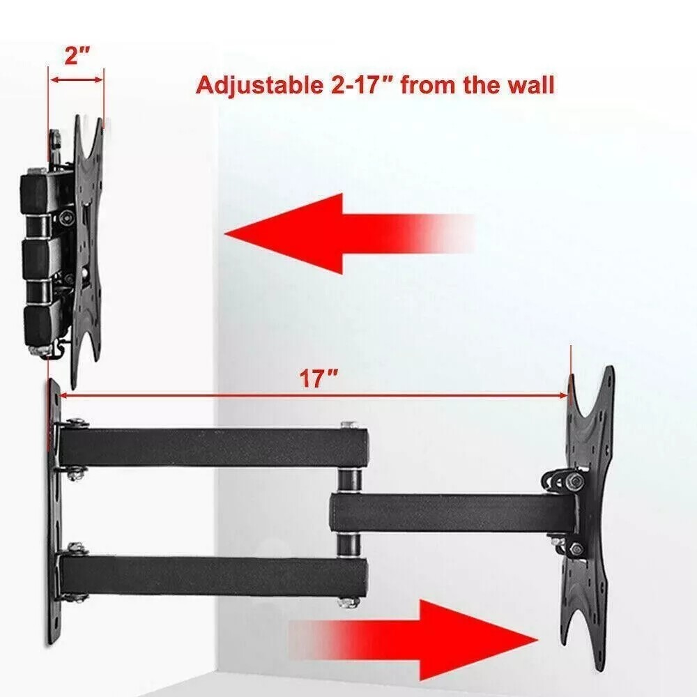 TV Wall Mount Bracket Swivel Tilt Full Motion 26 32 40 45 50 55in UP 25KG