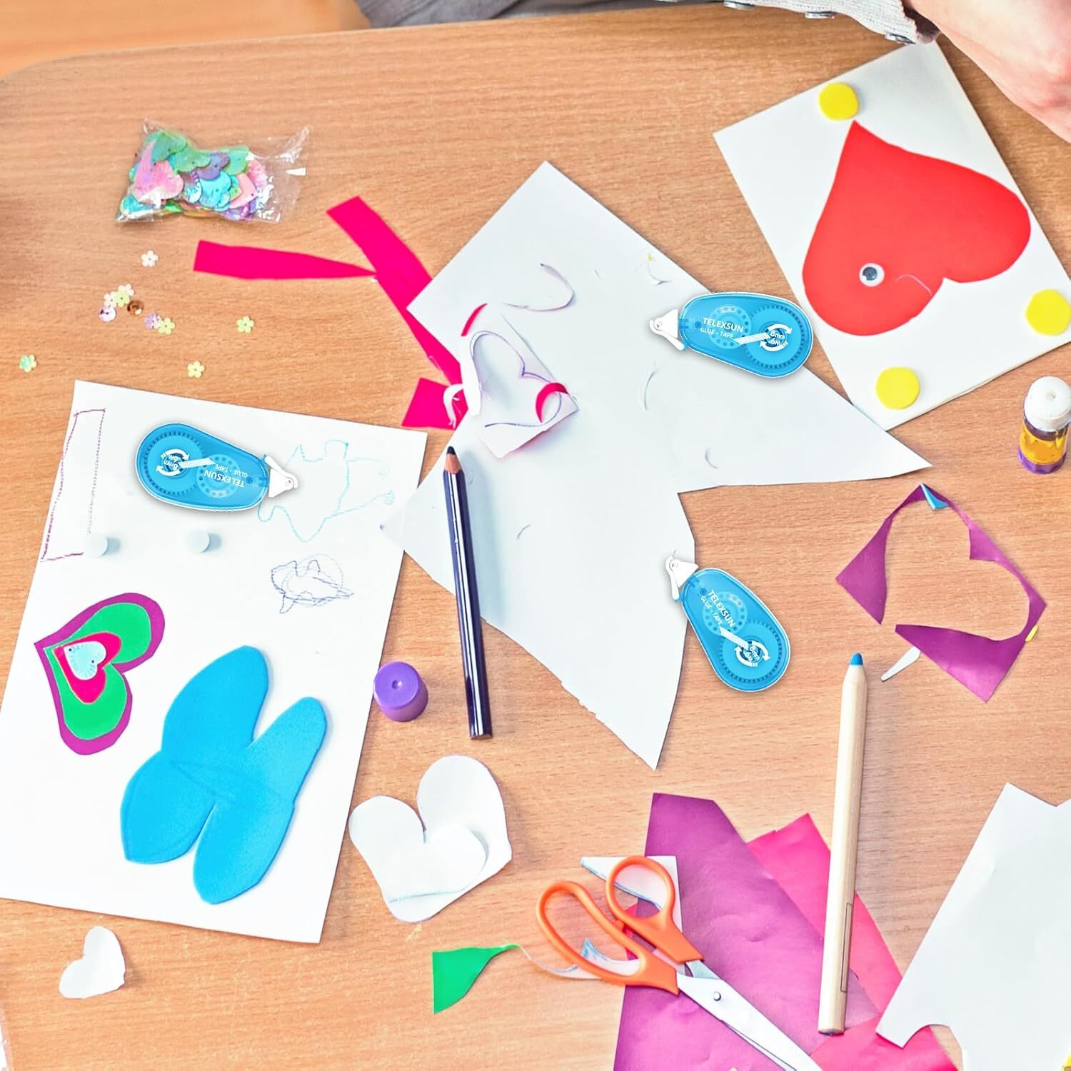 Double Sided Adhesive Glue Tape Roller for Scrapbooking,Crafts(0.31'' x 19.6 FT)