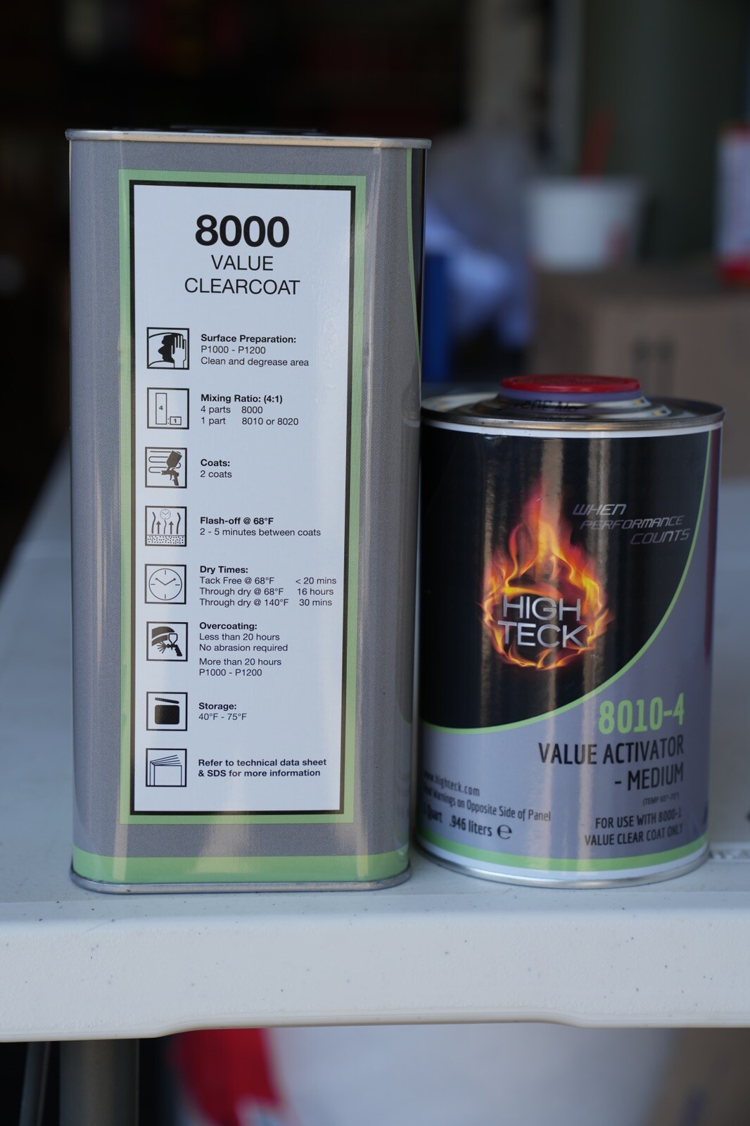 High Teck 8000 Value 2K Clear Coat GALLON Clear High Gloss Automotive Clearcoat!