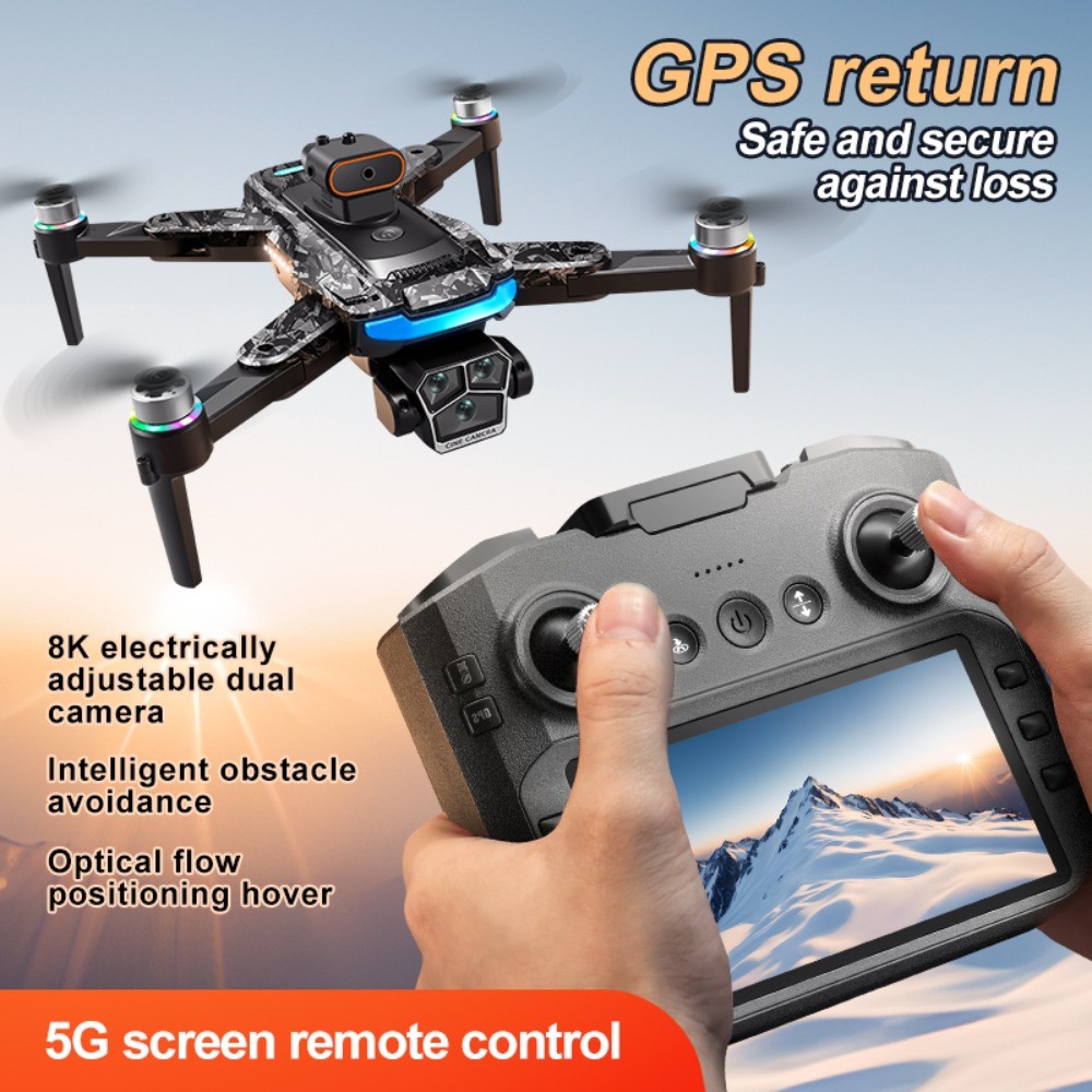 8K Camera Drone with GPS,Dual Battery,5G WiFi,Brushless Motors,Foldable, 4-Axis