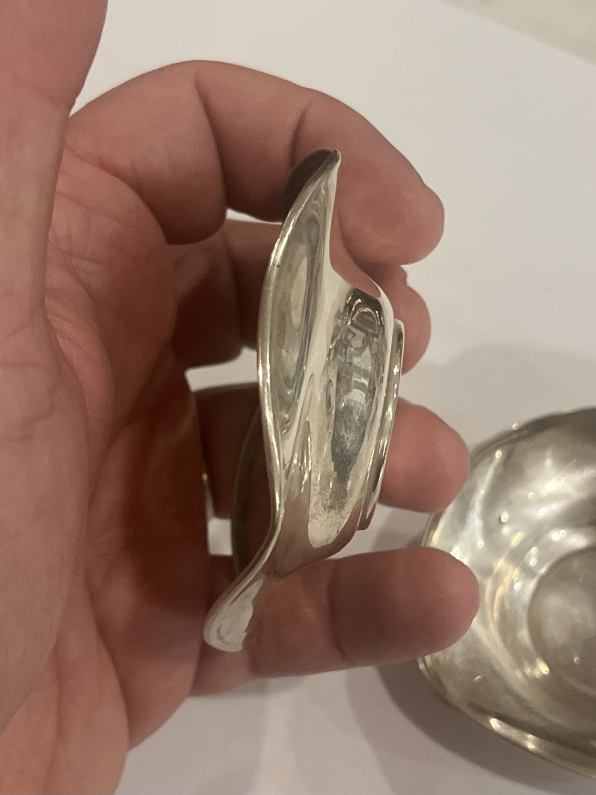 Pair Vintage STERLING SILVER SALT CELLARS Bowl Dishes 30 Grams 2.75”