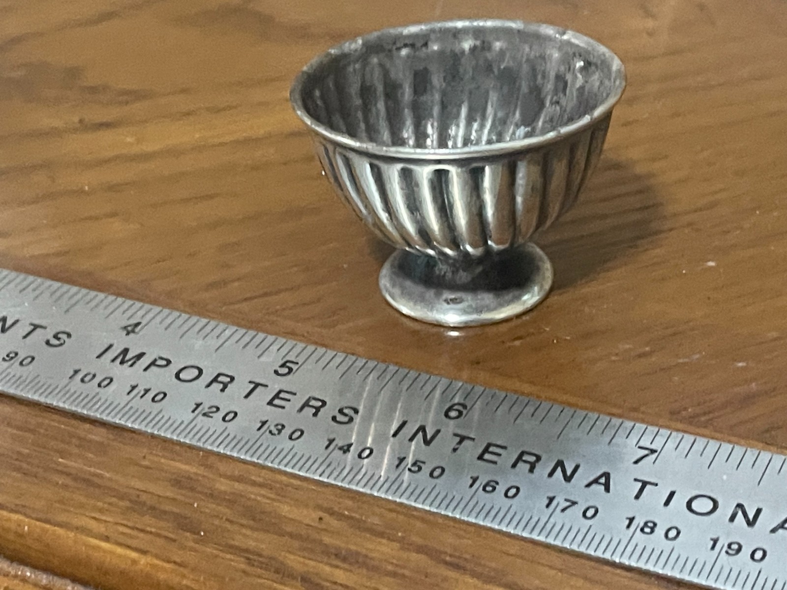 STERLING SILVER FOOTED SALT DIP SALT CELLAR 16 g