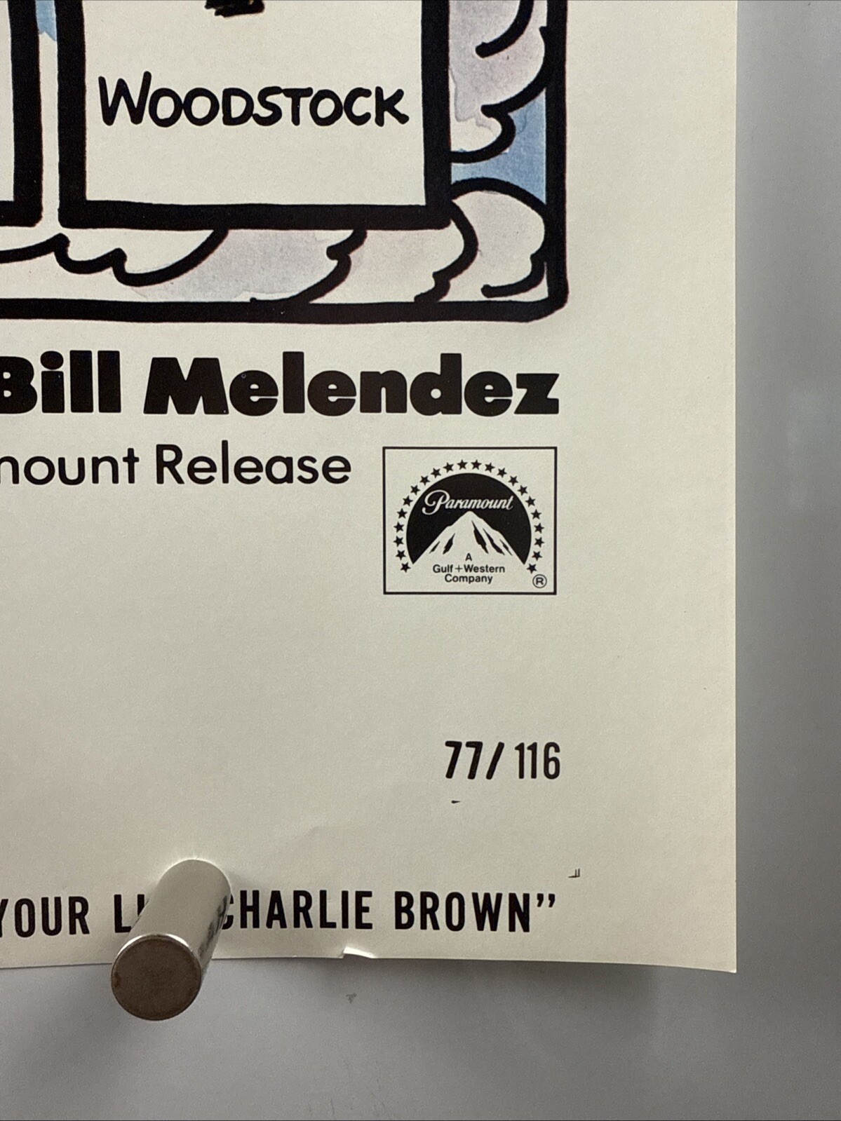 CHARLIE BROWN RACE FOR YOUR LIFE Movie Poster (VeryFine-) One Sheet 1977 24876