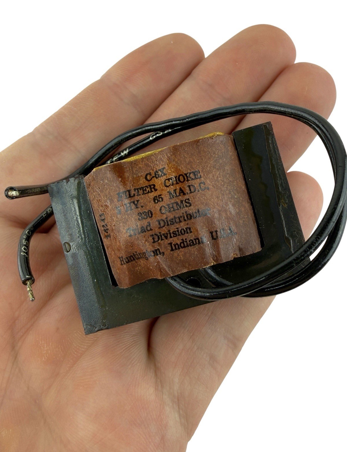 NOS Triad C-6X Filter Choke Reactor (5 H, 65 ma D.C., 330 ohms)