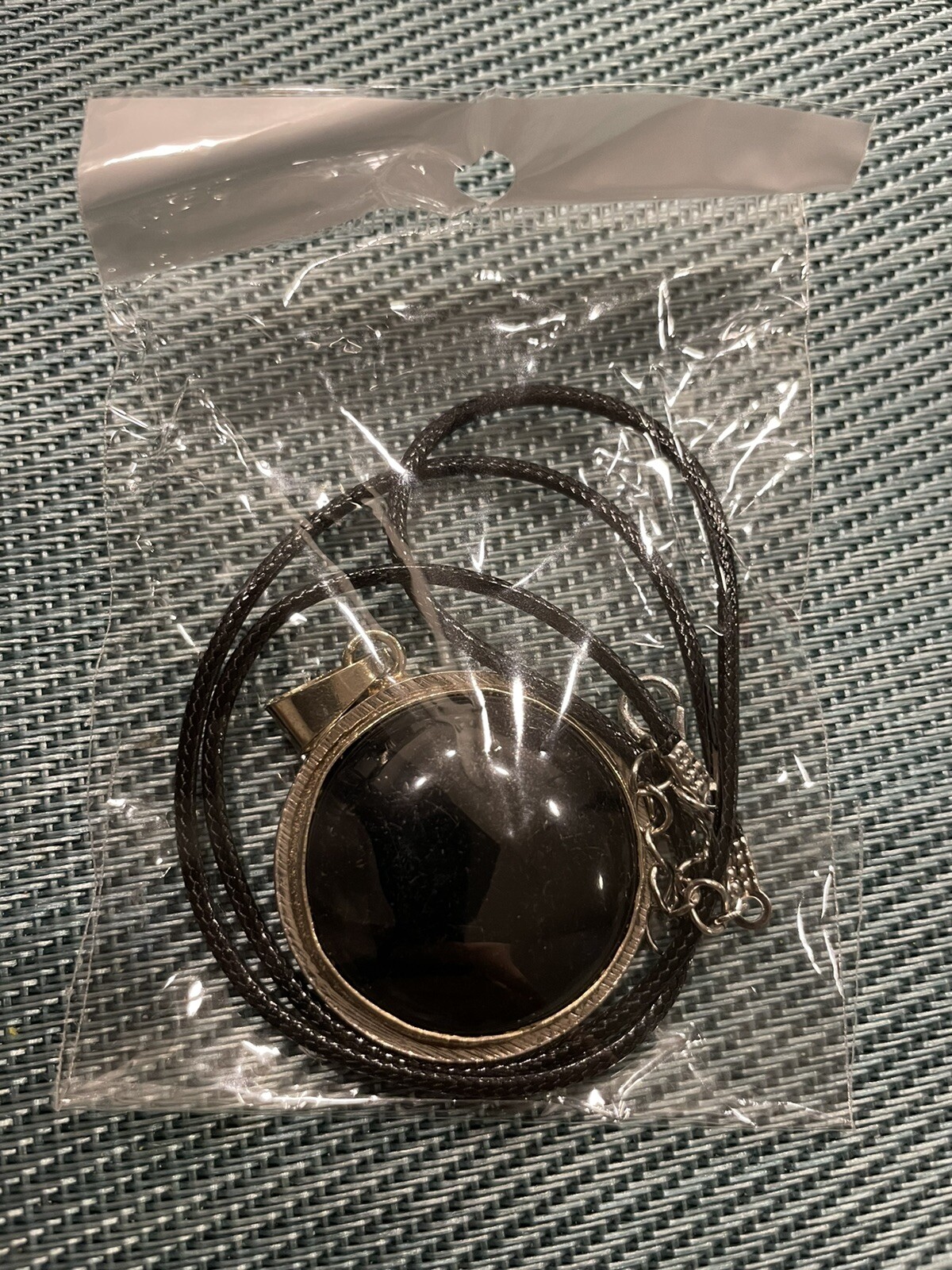 Obsidian Tetragrammaton- Obsidiana Negra - Pentagram Pendant - Protection -Large