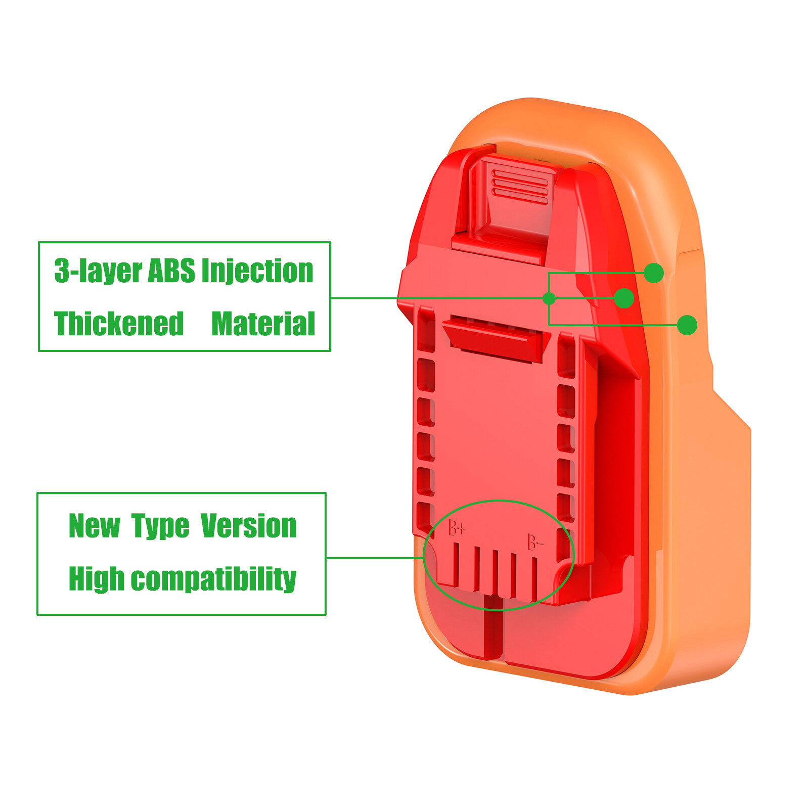 1x Adapter Suitable fits Ridgid 18v Li-lon Batteries To Bauer 20v Cordless Tools