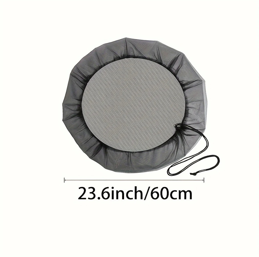 1pc Rain Barrel Mesh Cover – Water Tank Protective Net with Drawstring - NEW