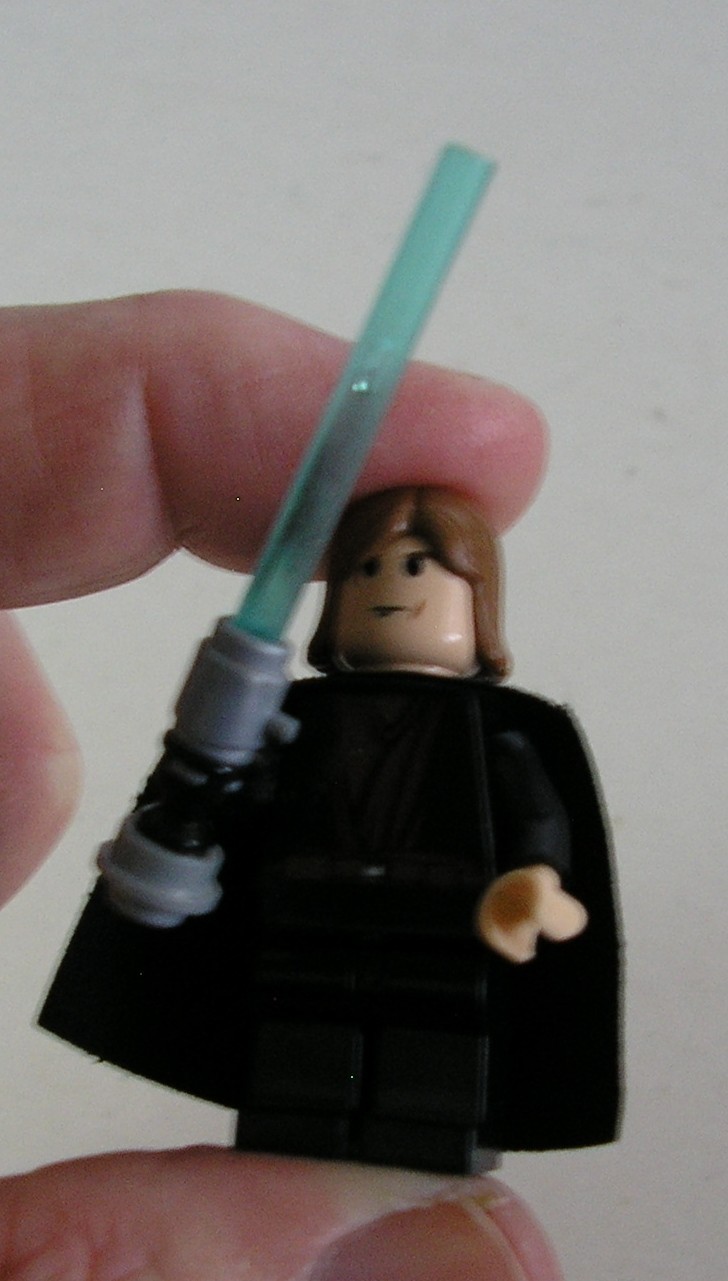 Lego Star Wars ANAKIN SKYWALKER w/ Light-up Lightsaber Minifigure 7257 (Works!)
