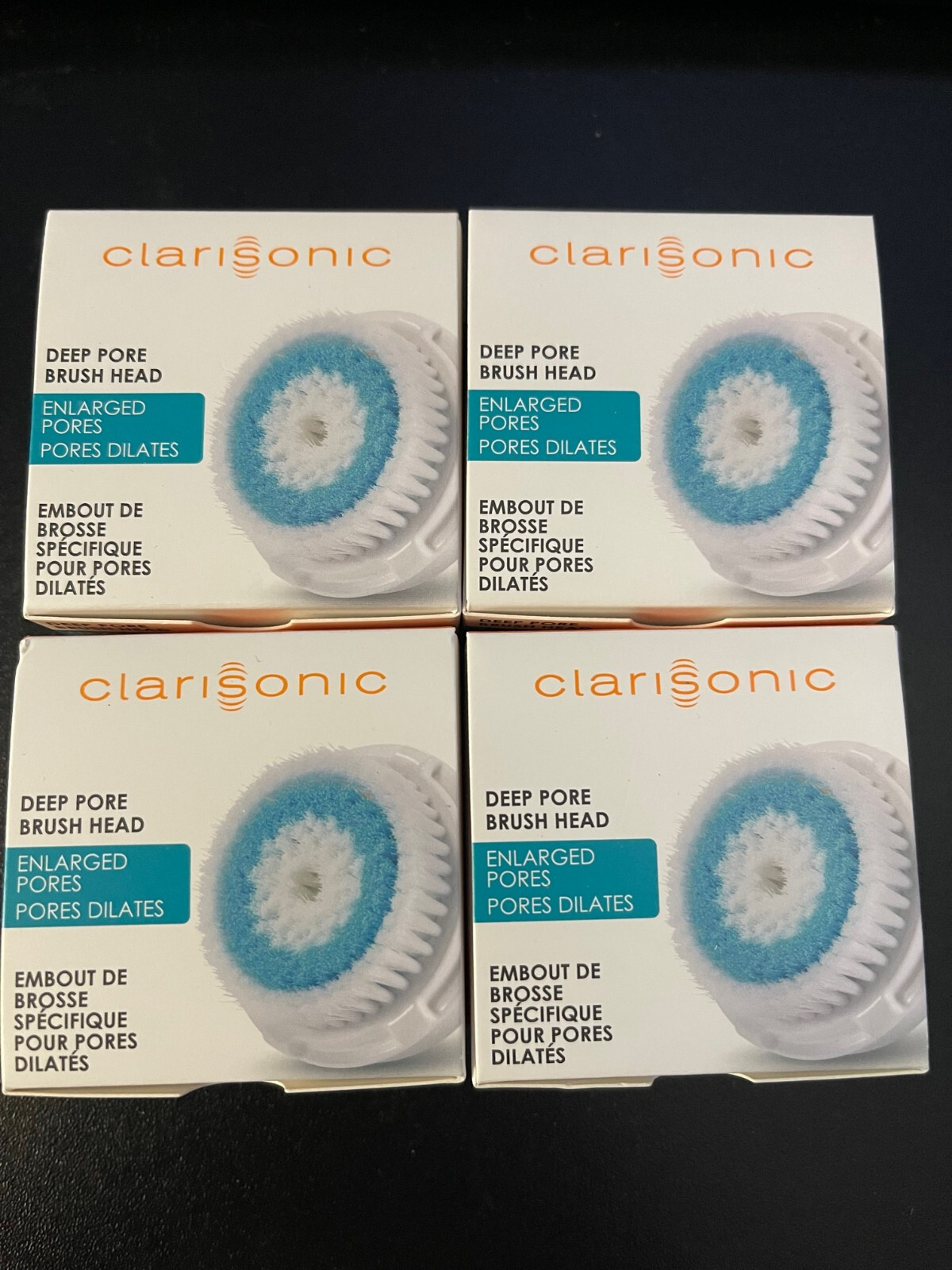 4 Pack Clarisonic DEEP PORE Replacement Brush Heads Mia2 Aria Plus Smart Profile