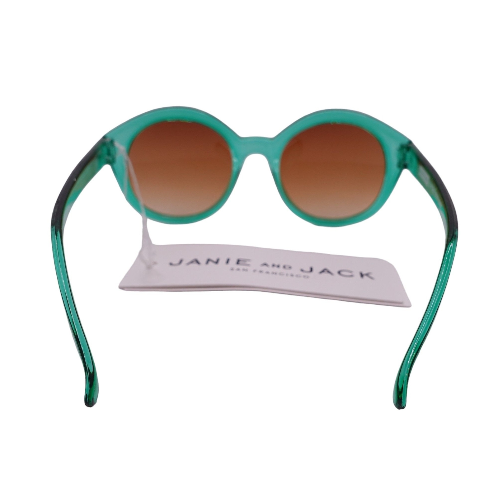 NWT Janie And Jack Cat Eye Sunglasses Girls 2-4 Years Green Tinted UV Lens Beach