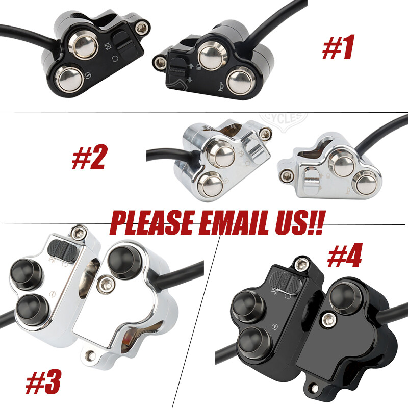 1" Bar Universal Handlebar Switch Horn Button Controls for Harley Chopper Bobber