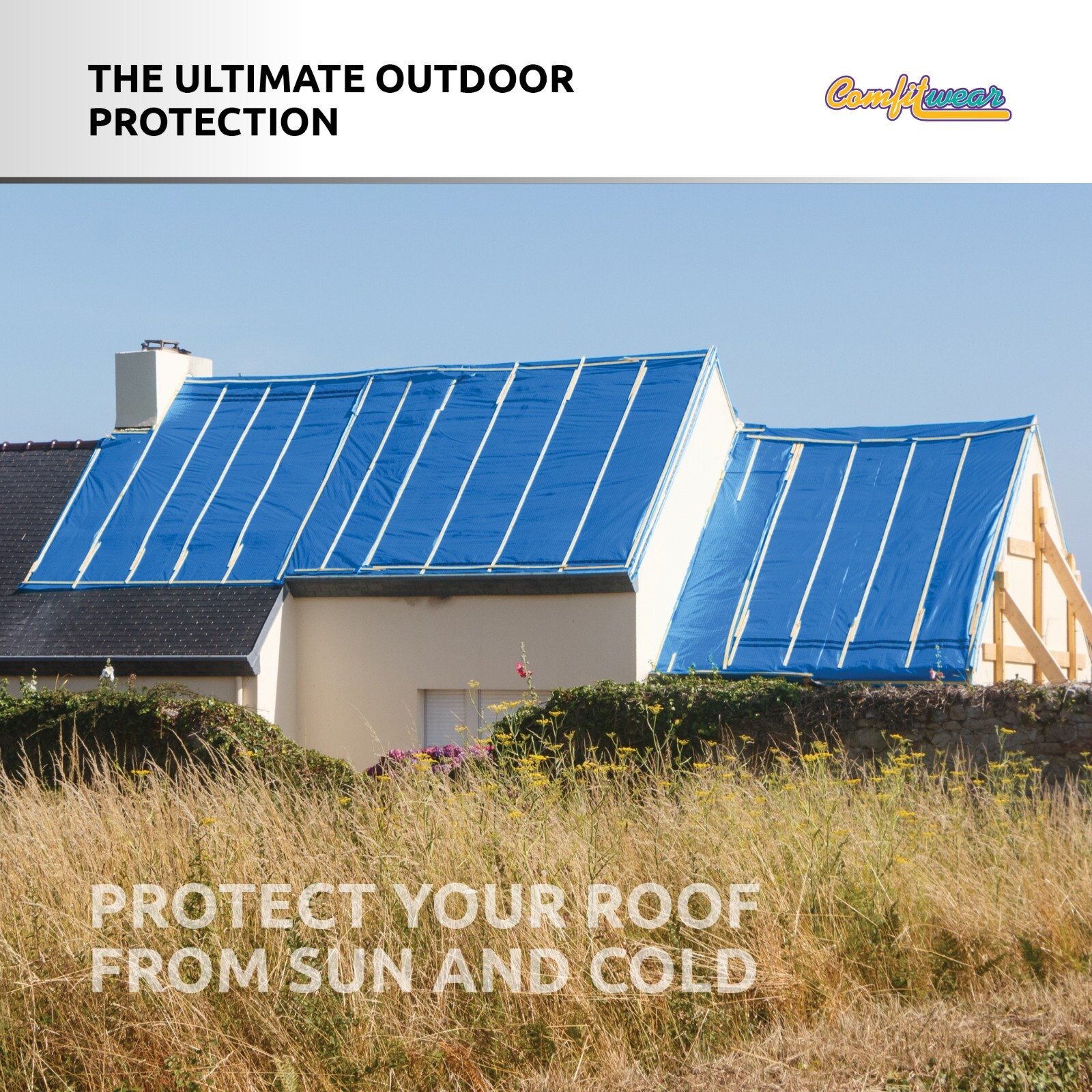 COMFITWEAR Super Heavy Duty Tarp Cover Reinforced Grommet Multi-Use Pool Cover