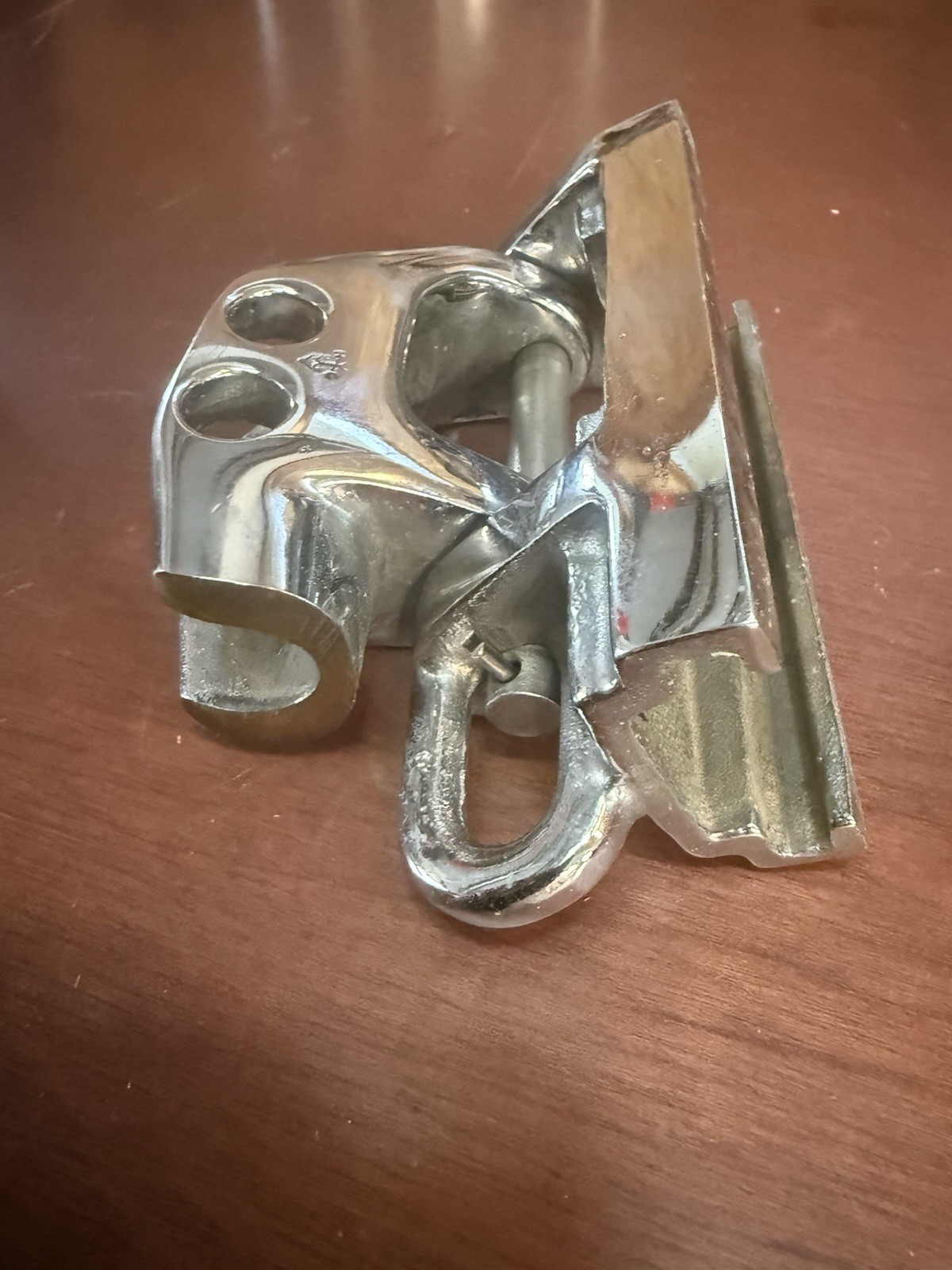 Sailboat Mast To Boom Gooseneck Chrome/Brass 1 1/4” Track