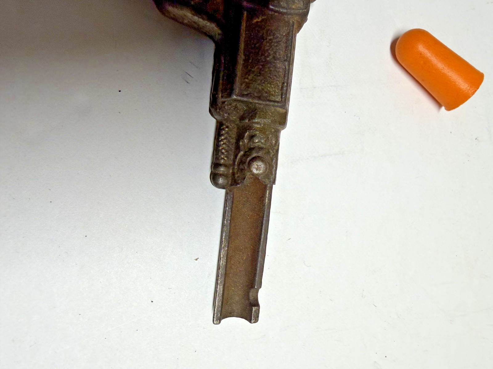 Antique Cast Iron Cap gun "King" Missing one side of Barrel