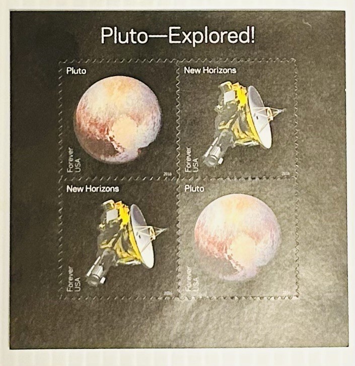 1 Each VIEWS OF OUR PLANETS – PLUTO-EXPLORED Sheets of MNH Postage Stamps