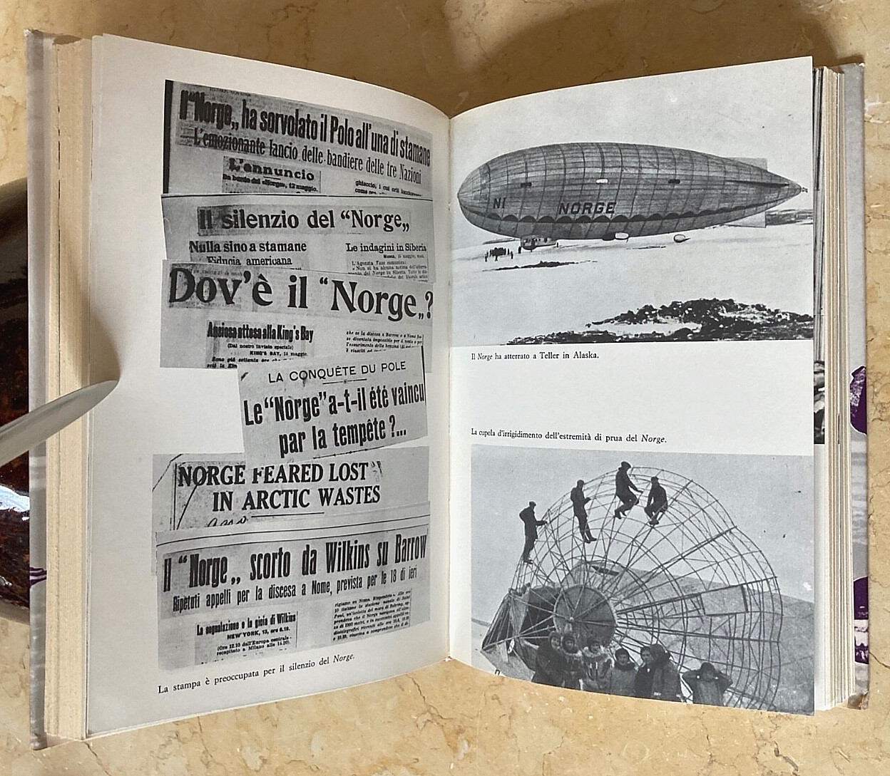 ARCTIC EXPL. ALI SUL POLO Storia della conquista aerea SIGNED U. NOBILE BOOK