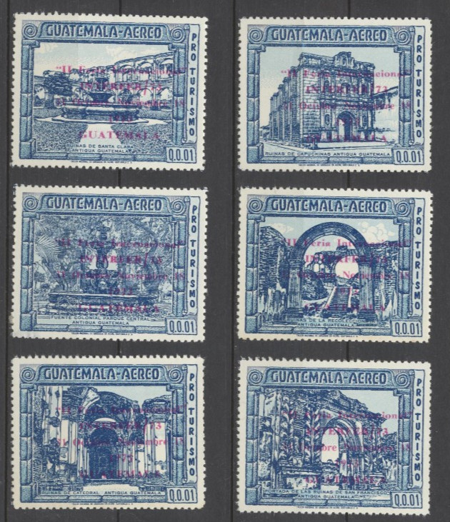 Guatemala 1972 Mint Never Hinged Set of 6 with Overprints