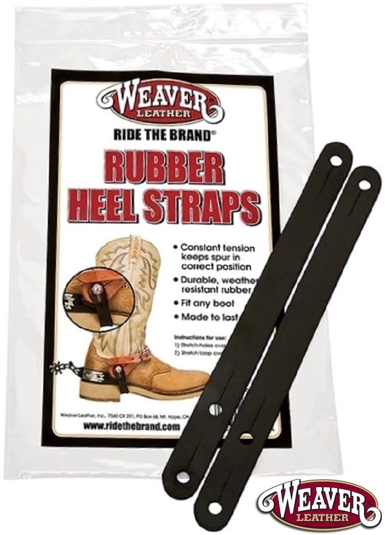 Heel Straps Rubber Spur Tie Downs Pair by Weaver Leather New Free Shipping