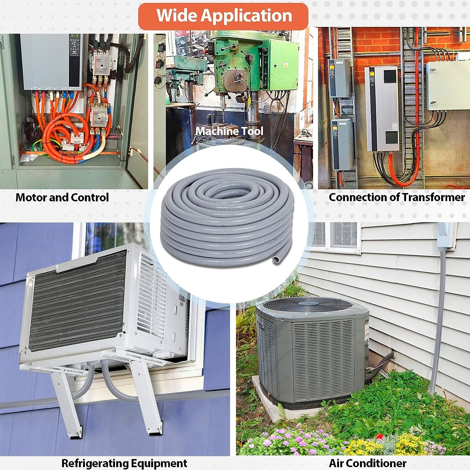 1/2" 50ft Electrical Conduit Kit - Flexible Non-Metallic Liquid-Tight Conduit