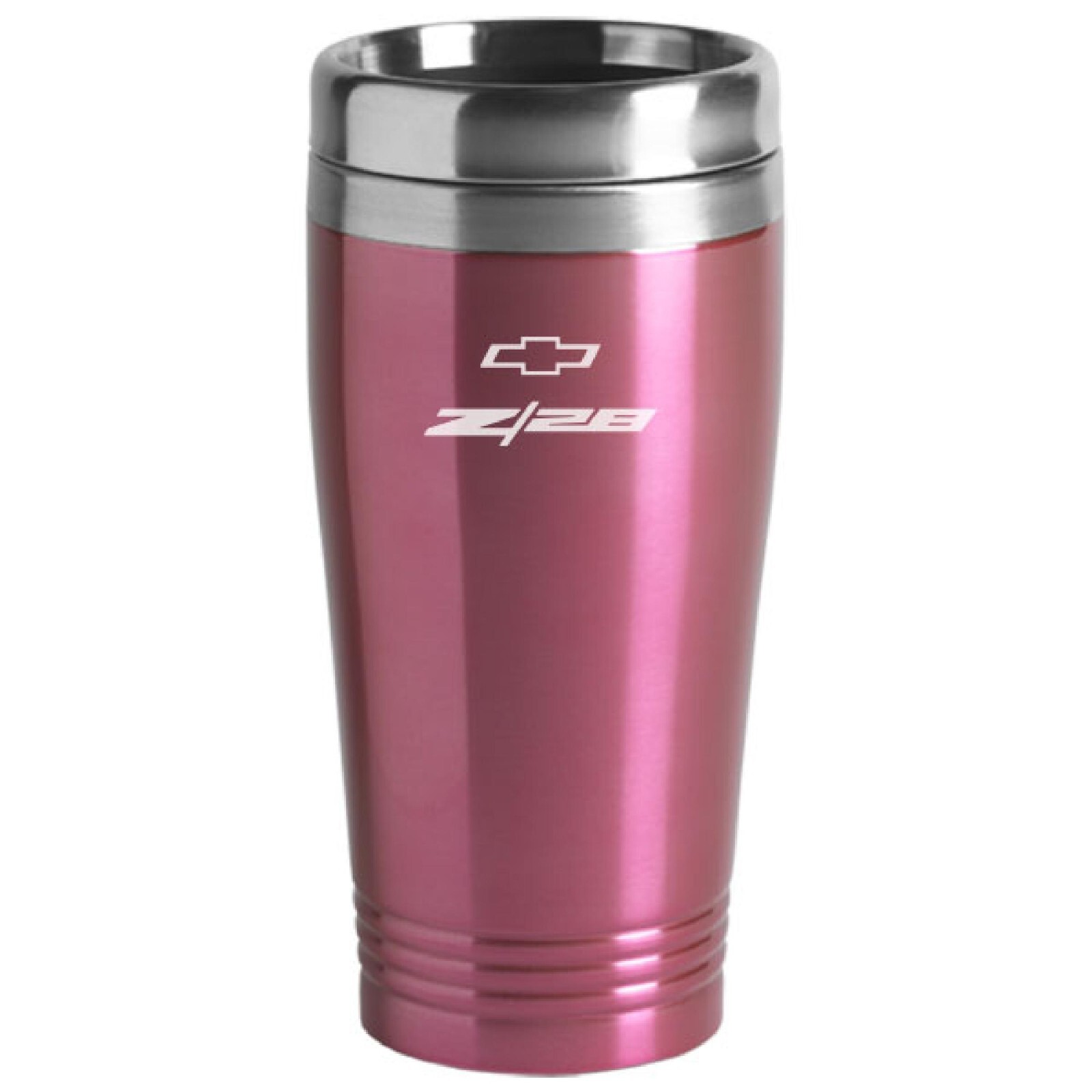 Chevrolet Camaro Z/28 Logo Pink Stainless Travel Mug Tumbler Official Licensed