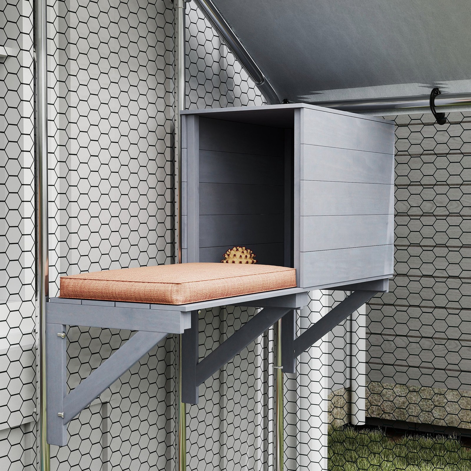 PawHut 94.5" Extra Large Catio Outdoor Cat Enclosure Waterproof Cover UV Protect