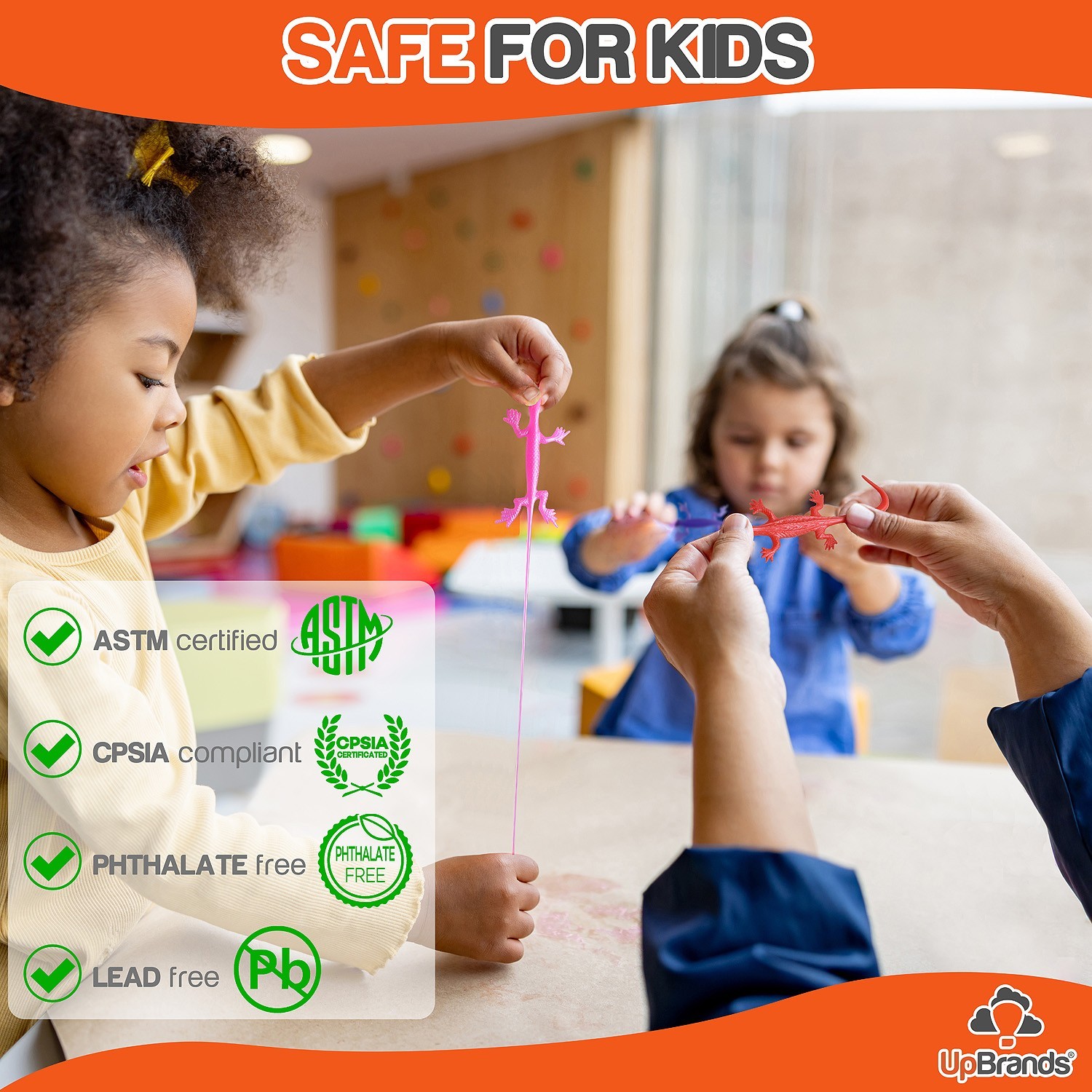 UpBrands 2880 Pack Bulk Super Stretchy Lizard Toys – 12 Colors, 3” Gecko Set