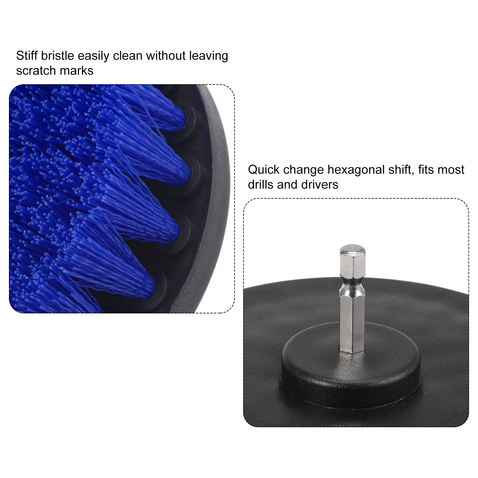 Drill Brushes Set 3Pcs Tile Grout Power Scrubber Cleaner Spin Tub Shower Wall