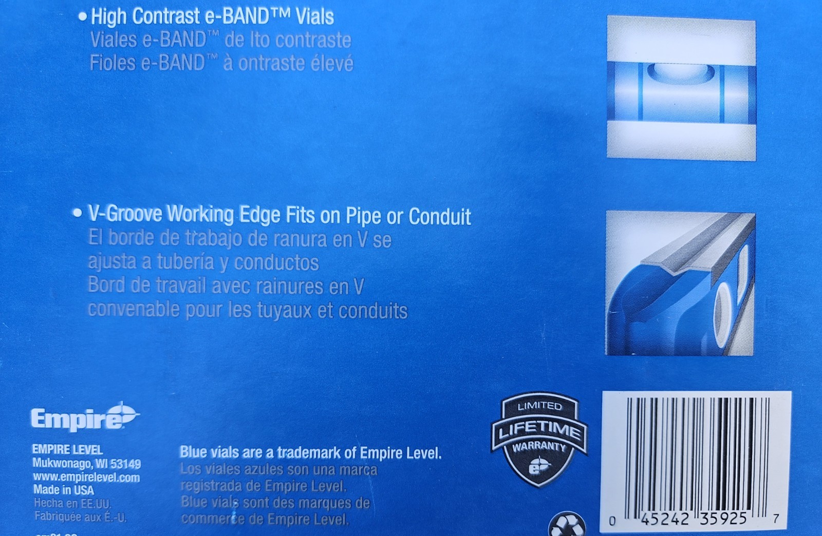 Empire 9" Magnetic Torpedo Level Pack Of 2 Levels, Blue EM81.9G, New