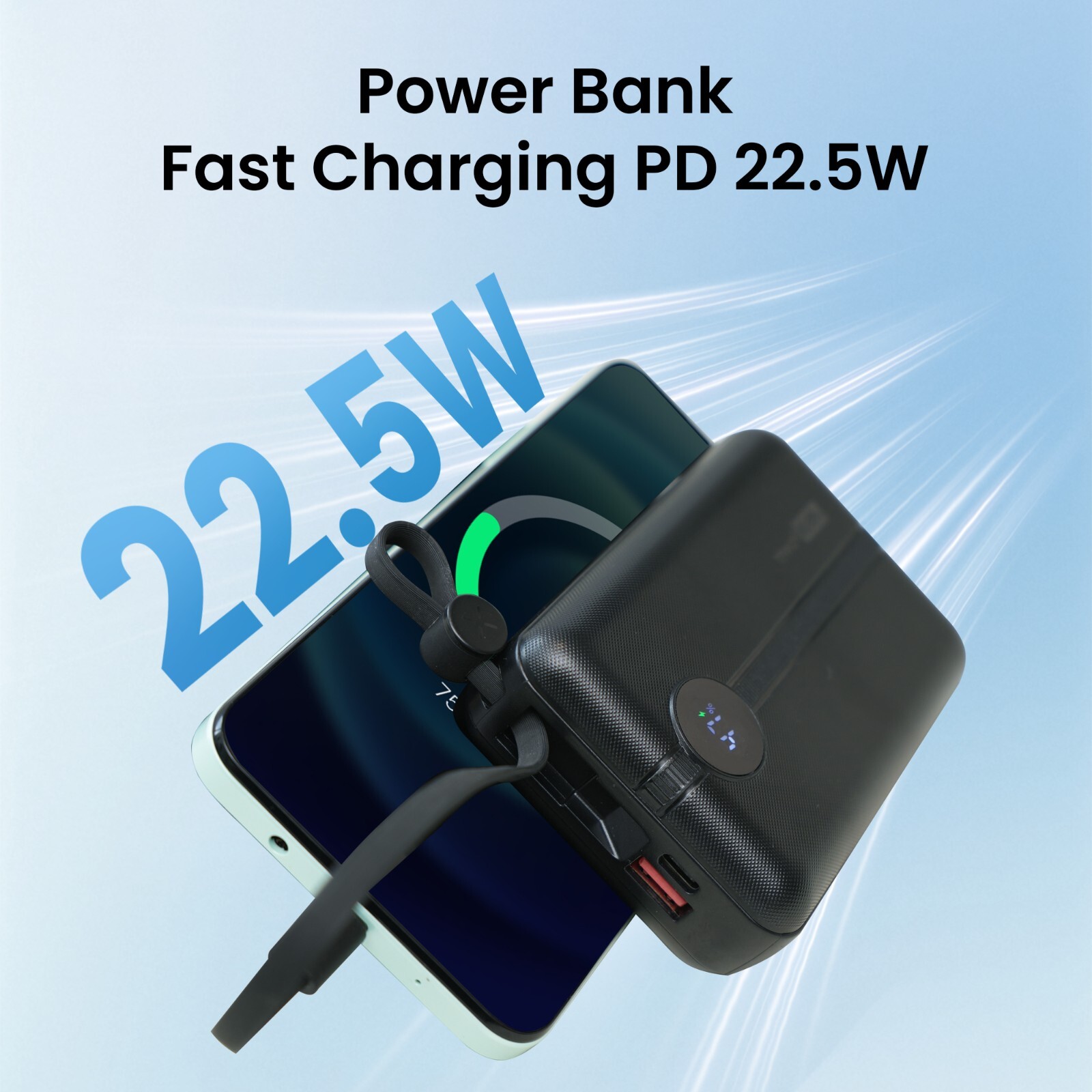 20000mAh Power Bank Fast Charging Battery LCD Digital Display Large Capacity