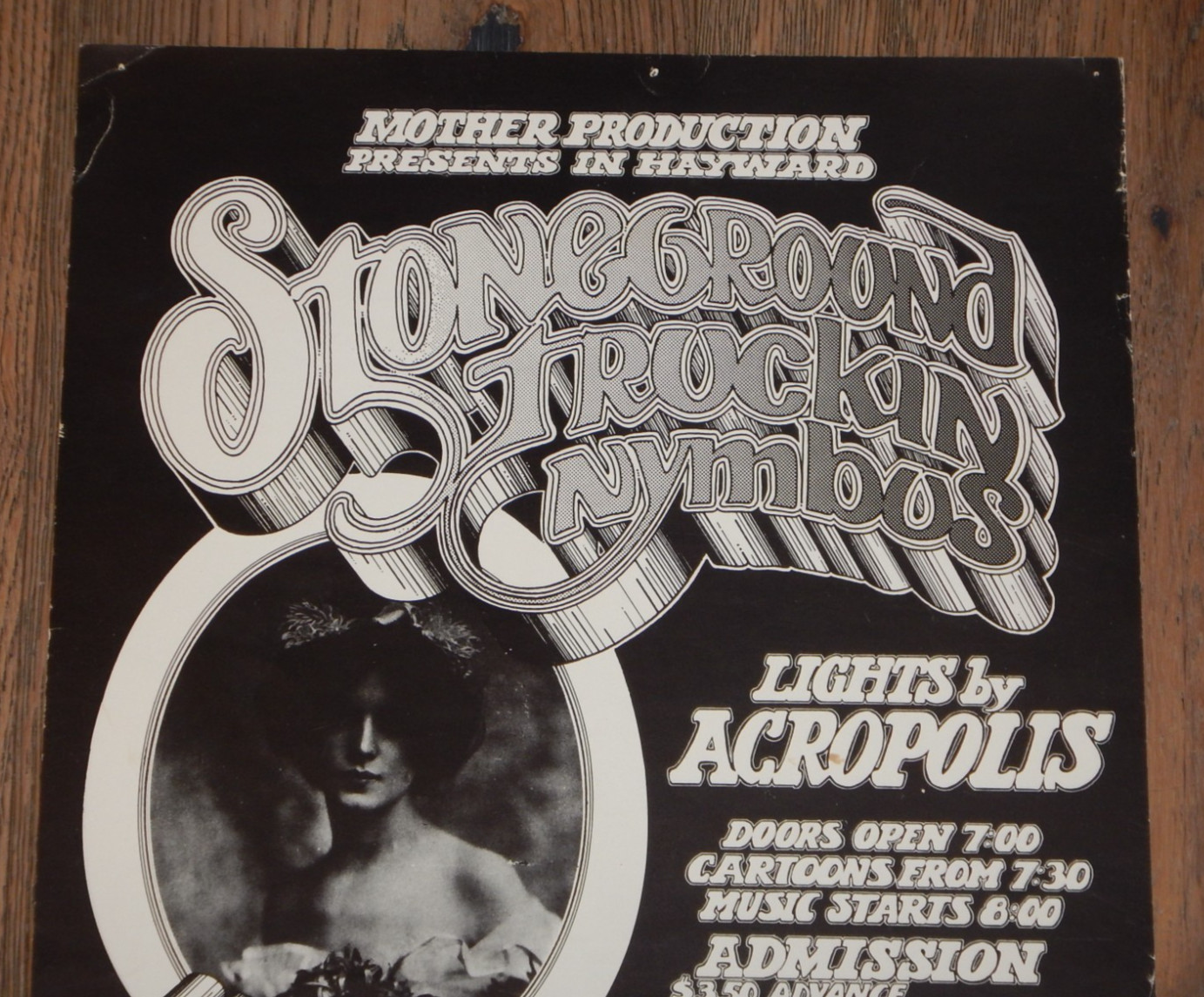 1972 STONEGROUND, TRUCKIN, NYMBUS - HAYWARD THEATER CONCERT POSTER, TUTEN ART