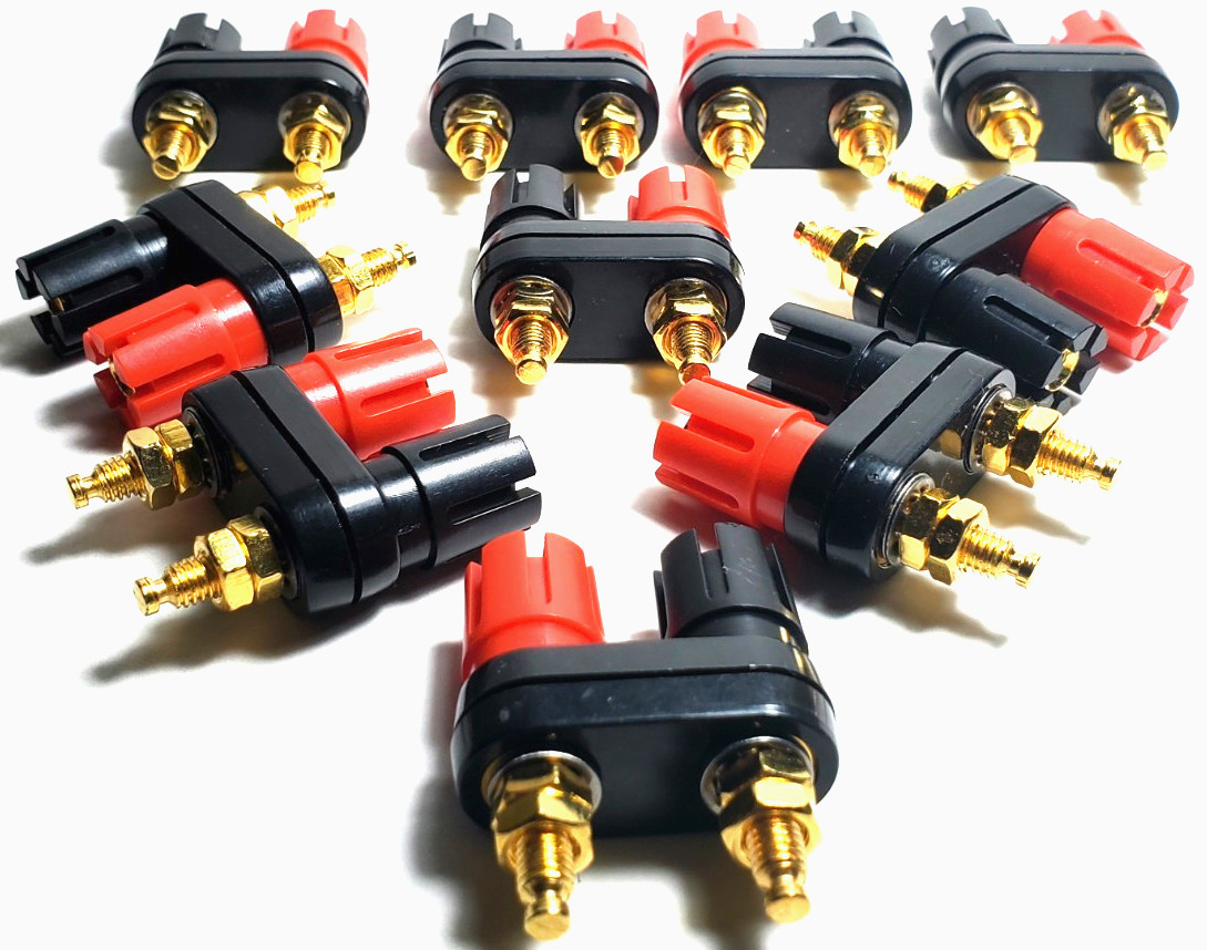 10-Pack Speaker Amplifier Female Terminal Binding Post Dual 2 Way Banana Plug