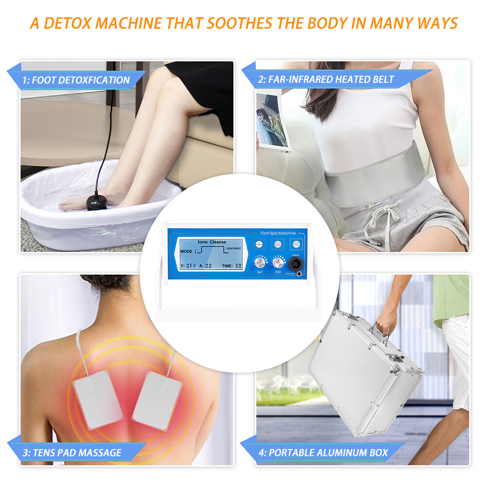 Ionic Detox Foot Spa Bath Machine Ion Cleanse for Home Use Massager Relief Pain