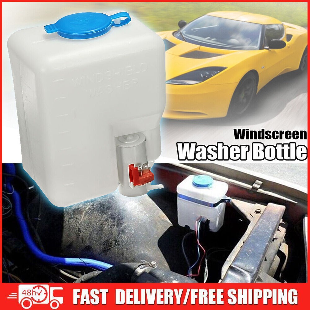 Universal Windshield Washer Pump Reservoir Kit Fluid Reservoir Tank Bottle C0D5