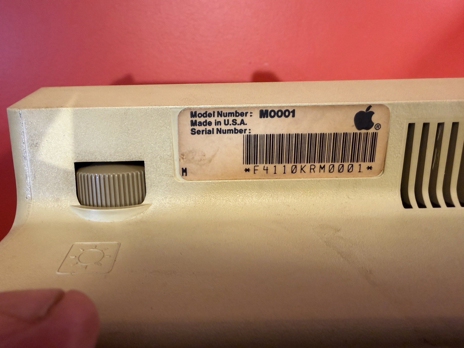 Apple MAC M0001 M0001A Original MAC computer w/upgrade incl. power cord