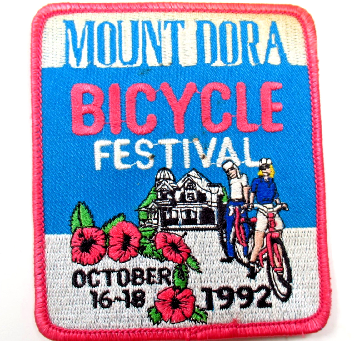 Mount Dora Bicycle Festival Cycling Patch October 16-18 1992 Vintage