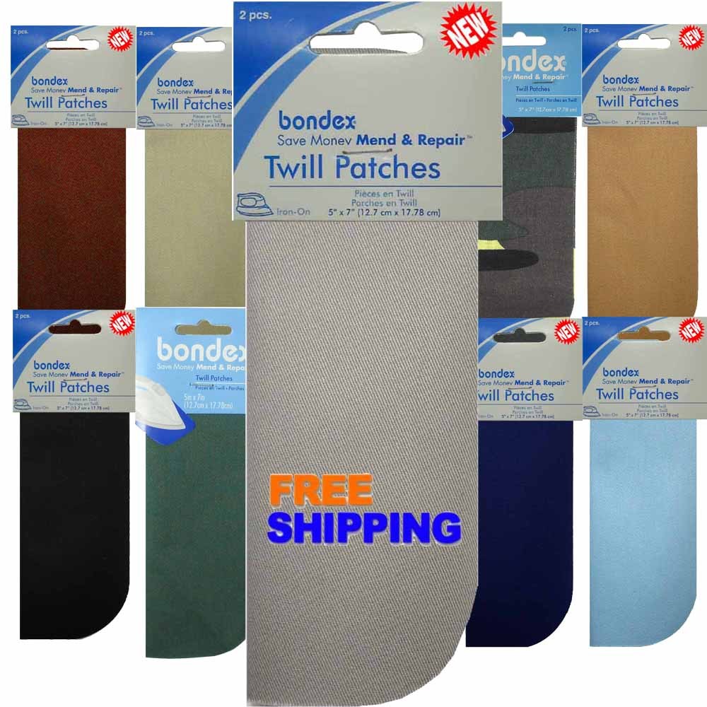 Iron-On Fabric Mend and Repair Patches Bondex or Dimecrafts