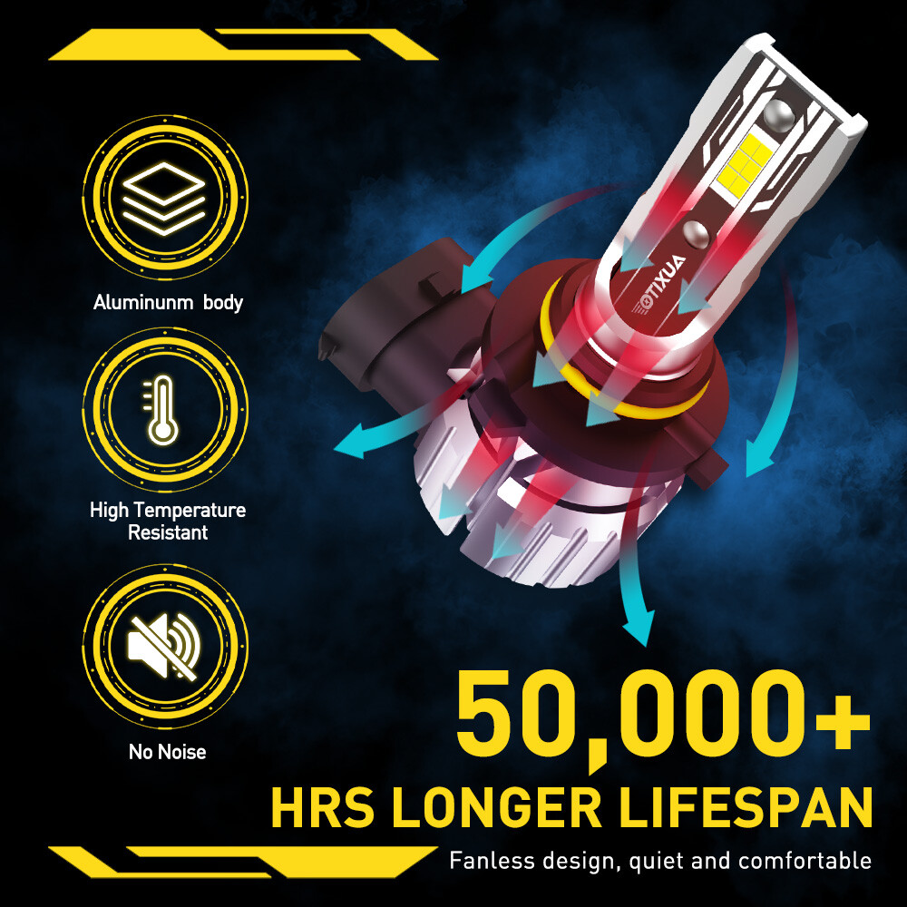 AUXITO Combo 4 9005 + 9006 LED Headlight Kit Bulbs High Low Beam White 80000LM