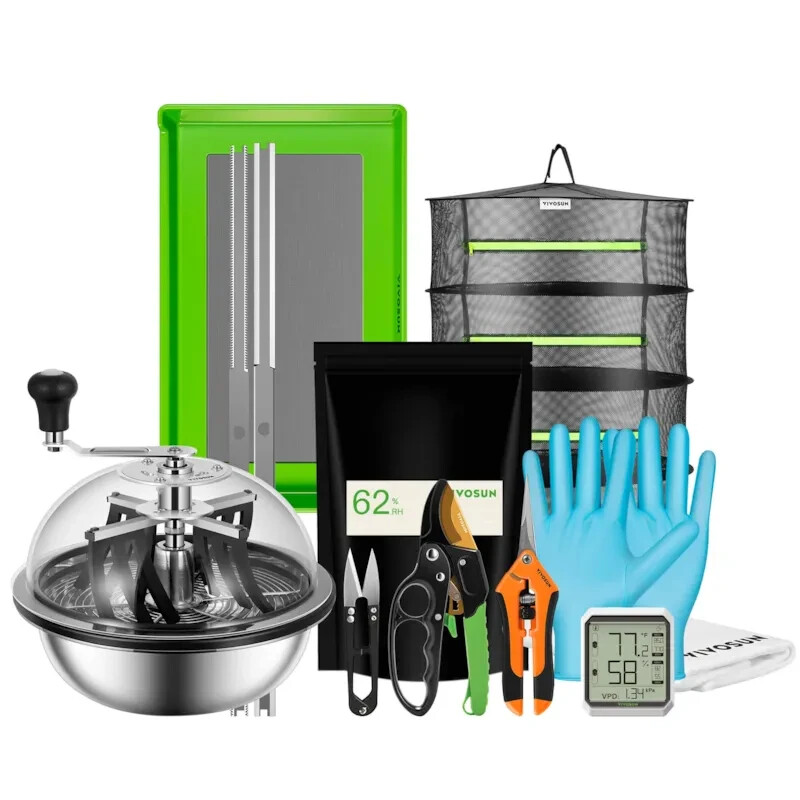 Inclusive Harvest Kit, Includes 16” Bowl Trimmer,Trim Tray, Drying Rack Tools