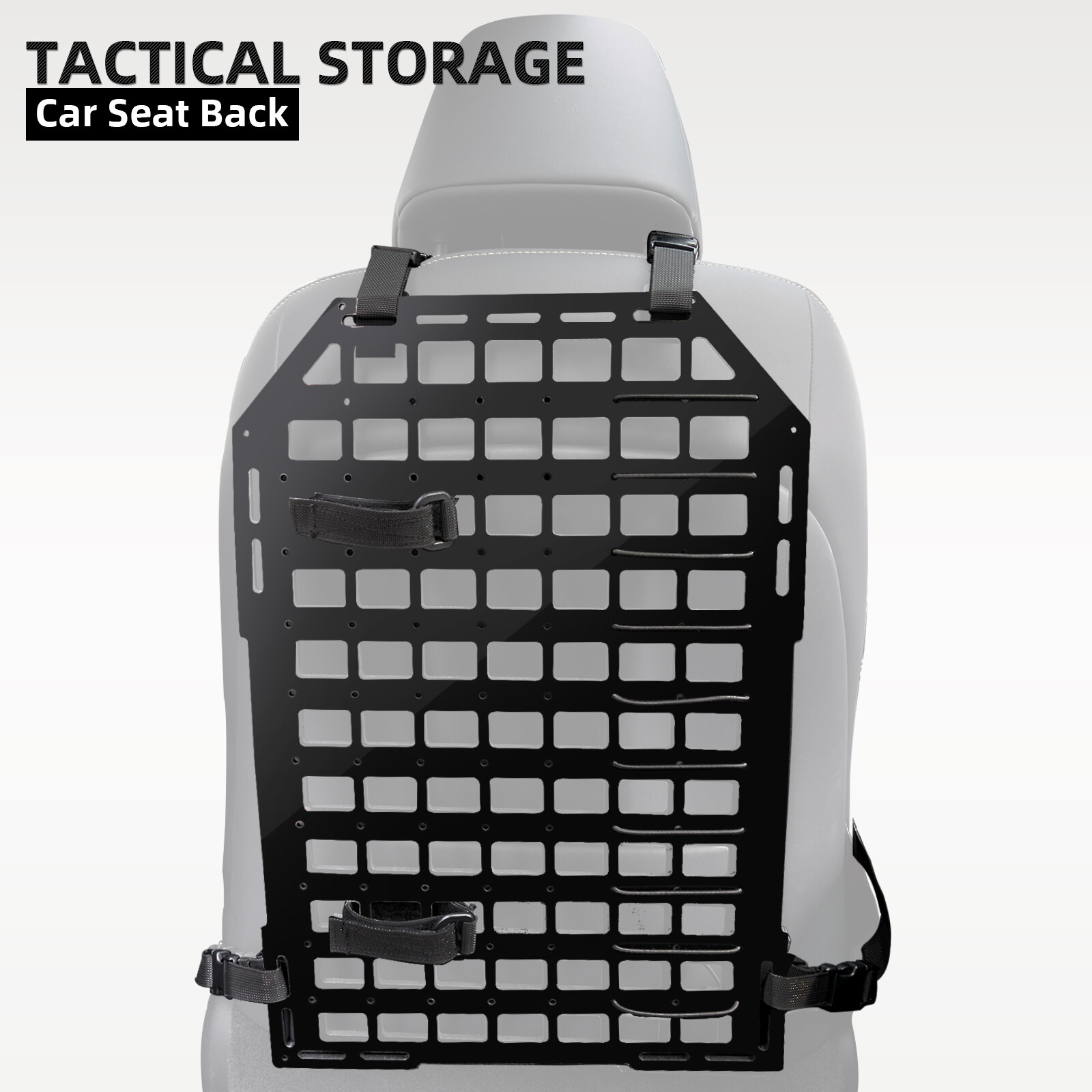 Tactical Rigid MOLLE Panel Vehicle Car Seat Back Shooting Storage 21x14in NEW