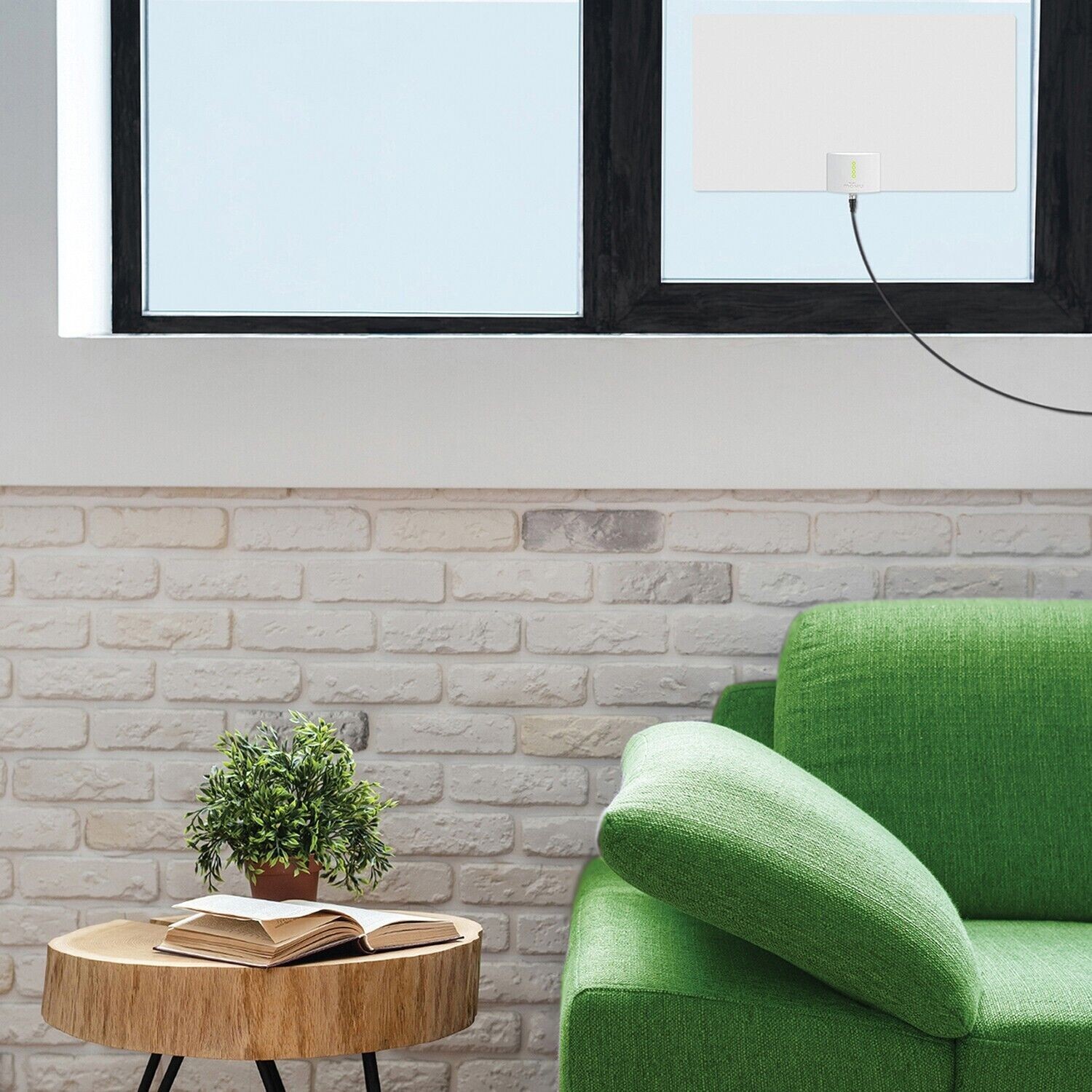 Open Box Mohu Leaf Supreme Pro Amplified Indoor HDTV Antenna w/ Signal Indicator