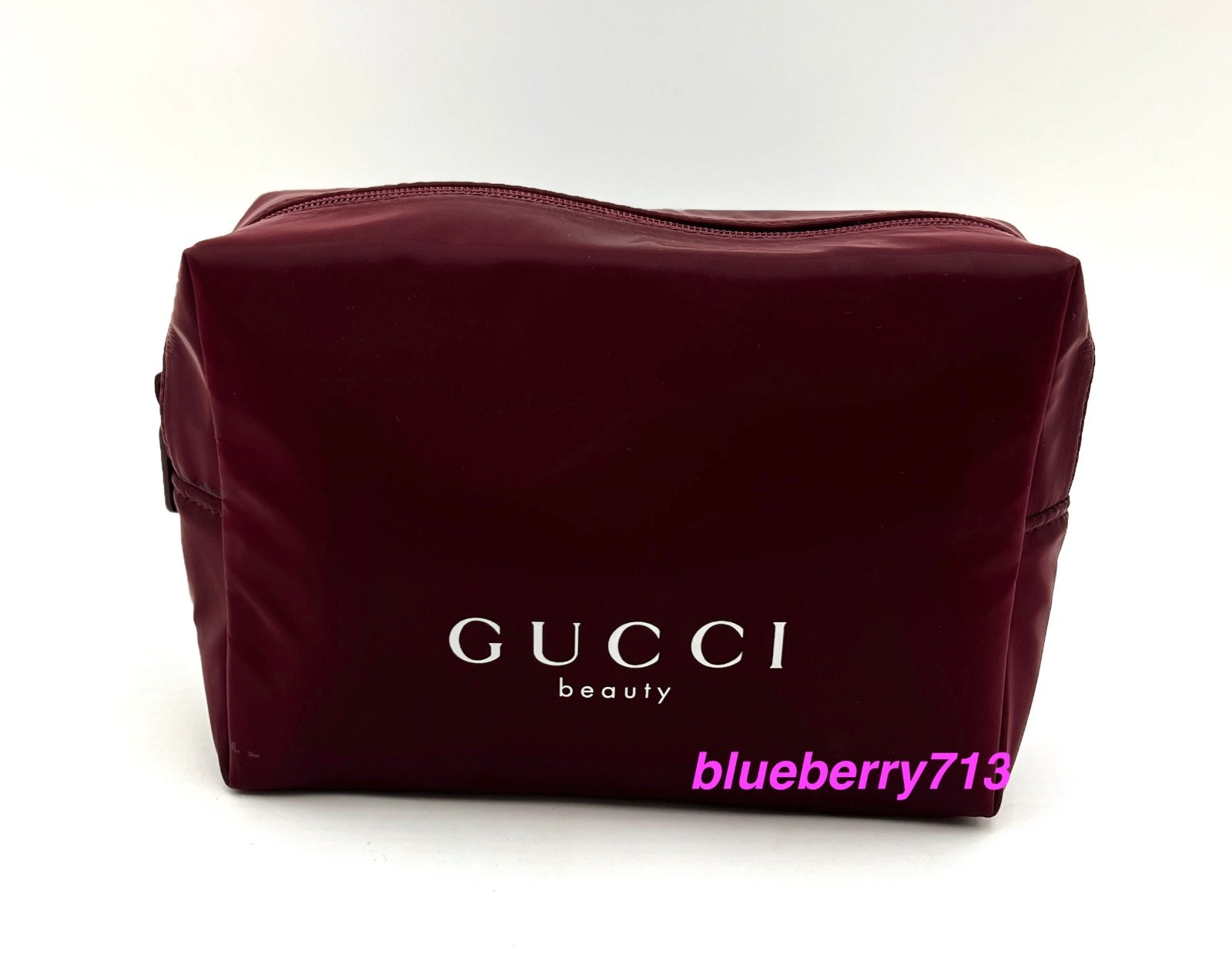 New! Gucci Beauty  Makeup Bag Pouch Clutch  with zipper ~ Burgundy