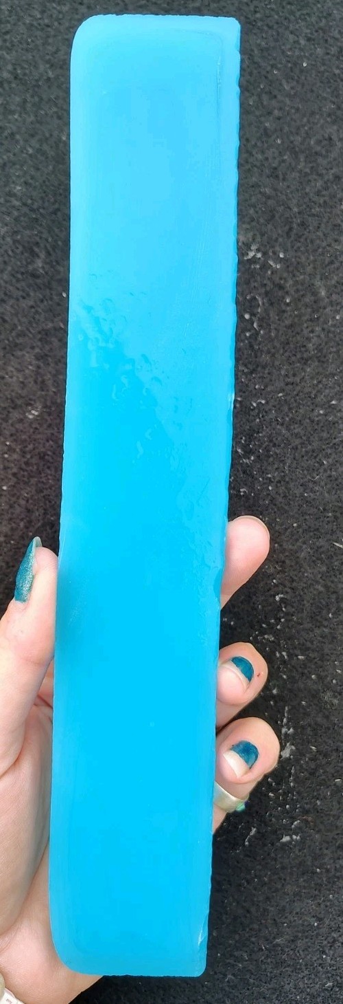 Glass Slab Sky Blue Tiffany Blue Cabochon Bead Flint Knapping Display