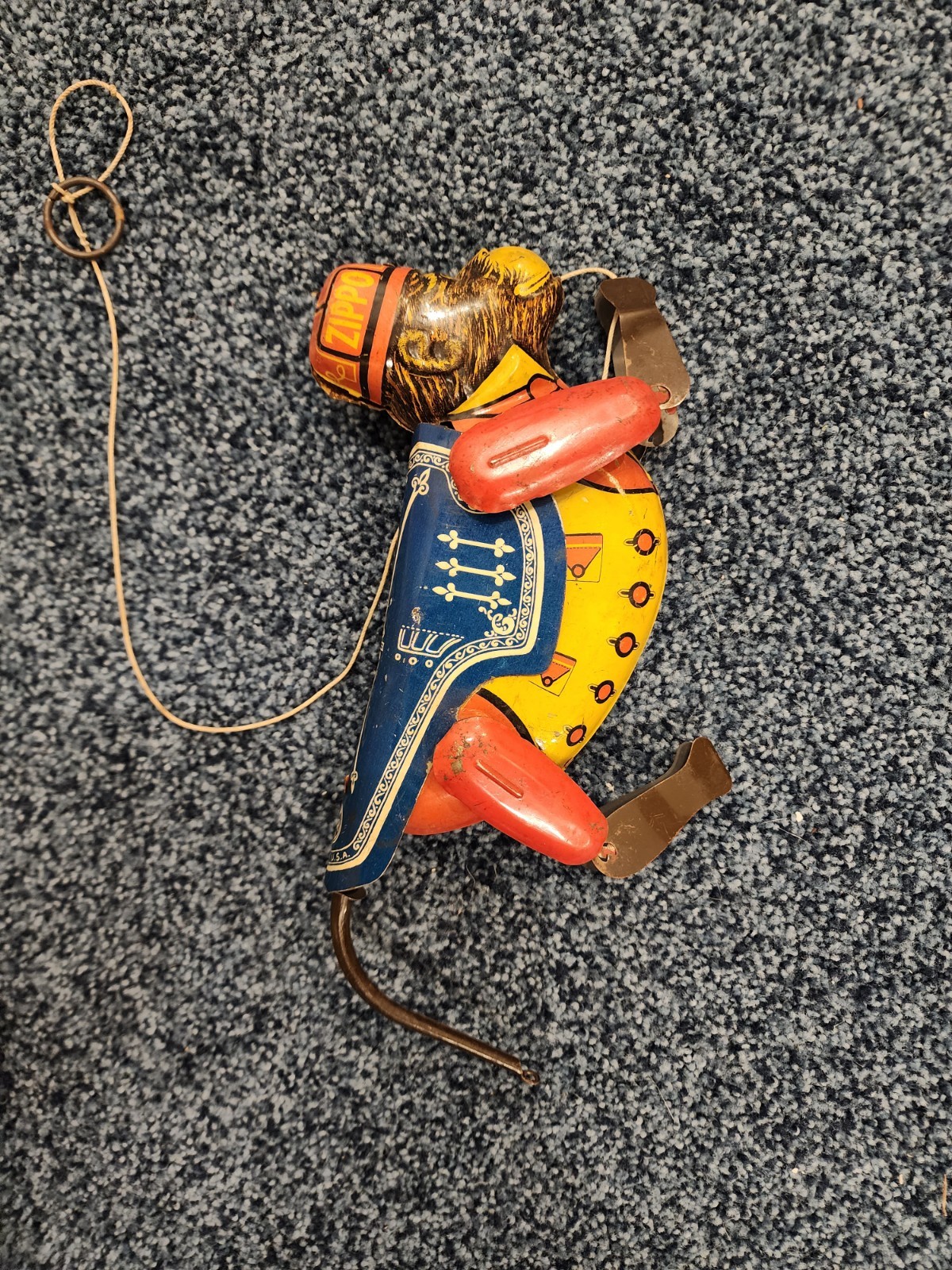 MARX ZIPPO THE CLIMBING MONKEY TIN TOY