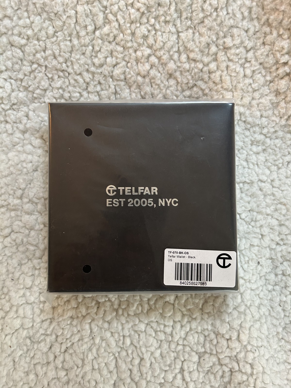Telfar Black Zip-Around Logo Wallet NEW - Super cute and great design - Qty Disc