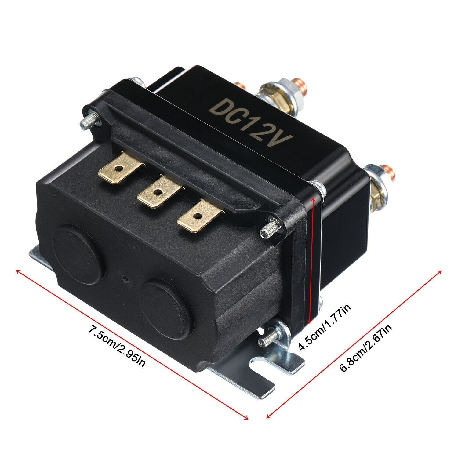 Contactor for AUT UTV Winch 12V / 250A Winch Solenoid Relay Contactor