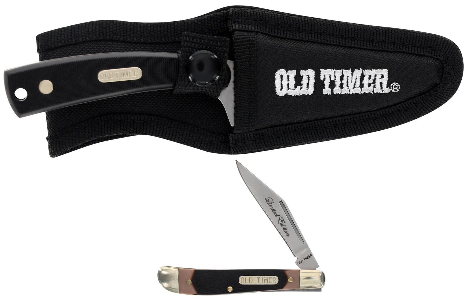 SCHARDE Old Timer 152OT Sharpfinger & 12OT Folder Knife Combo w/ Gift