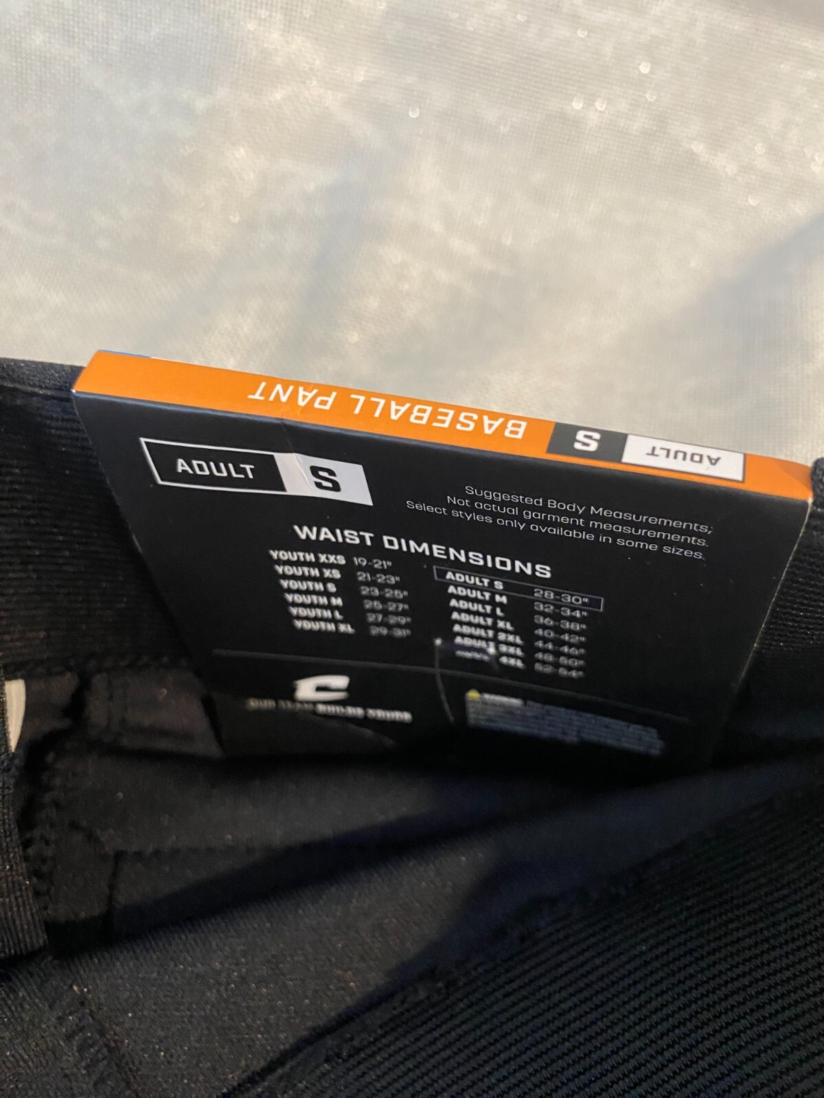 Champro Adult Baseball Pants Open Bottom Size S Black